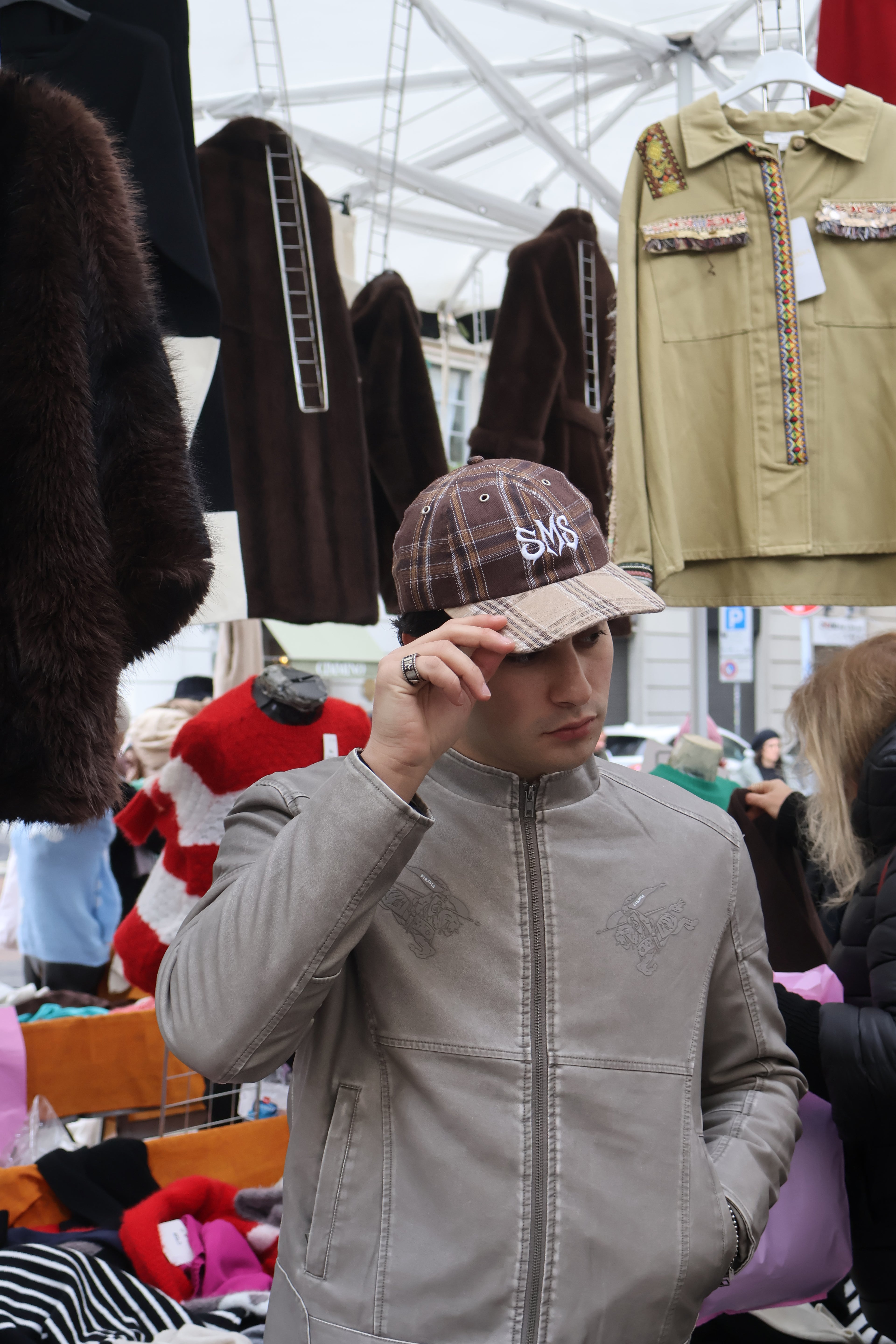 SMS PLAID CAP
